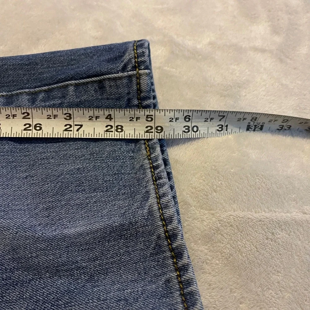 Levi's 501 Jeans Mens 36x30 Light‎ Wash Button Fly Denim Blue Streetwear (34x29)